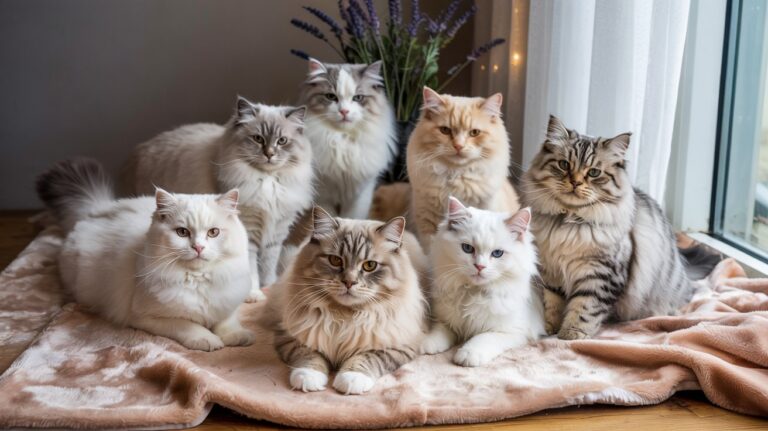 Chat calme et affectueux allongé sur un canapé